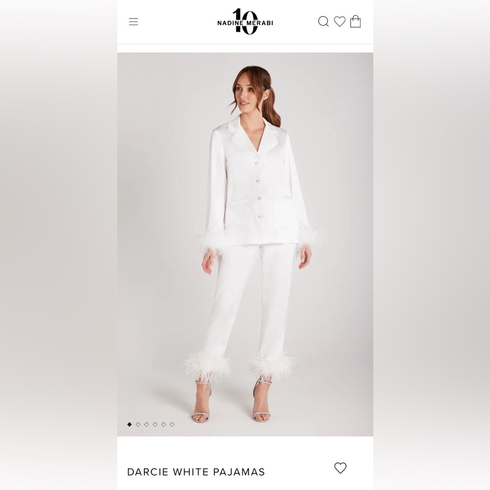 Nadine Merabi Darcie White Pajamas Size S